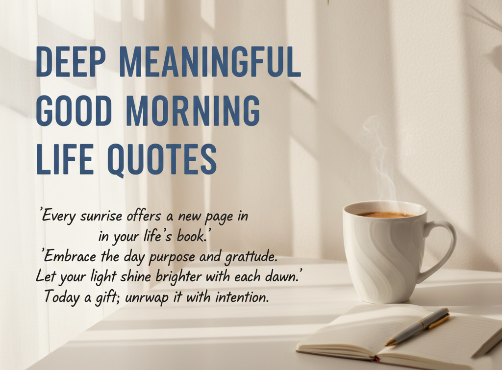deep meaningful good morning life quotes