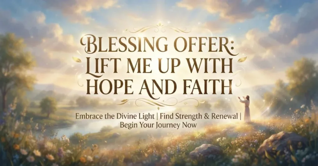 Blessing Offer: Lift Me Up With Hope and Faith 