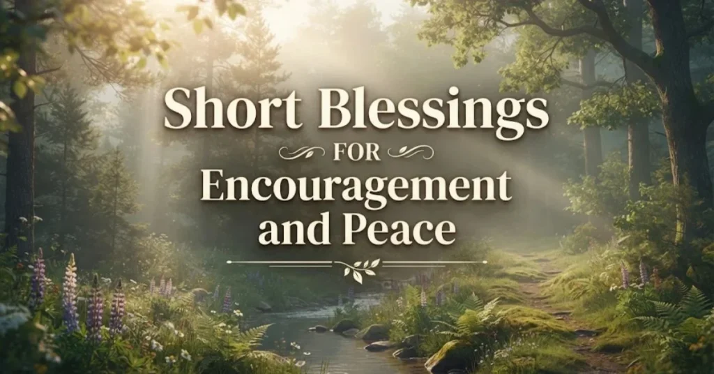 Short Blessings for Encouragement and Peace