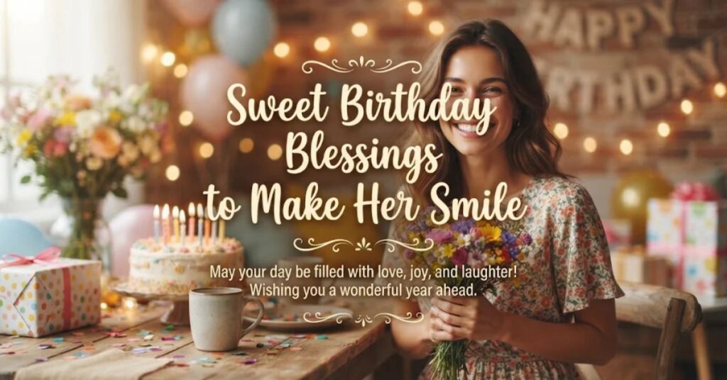 Sweet Birthday Blessings to Make Her Smile